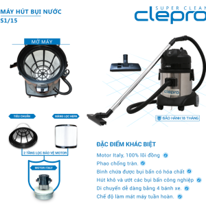 Máy hút bụi S1/15 Clepro
