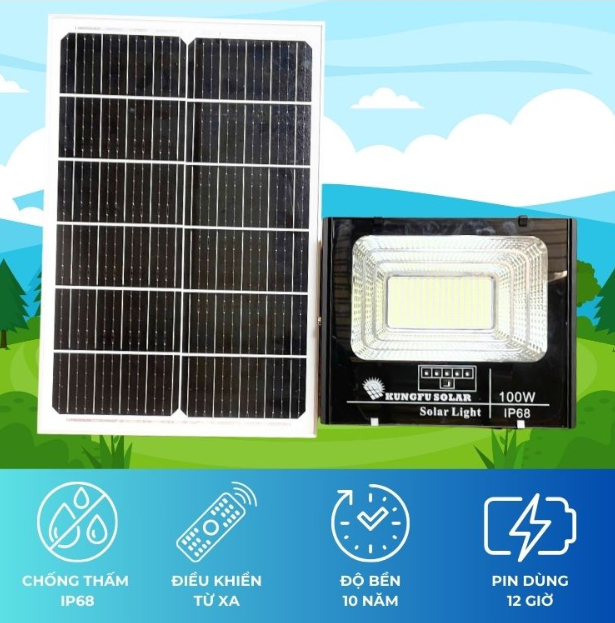 Đèn năng lượng mặt trời 100W
